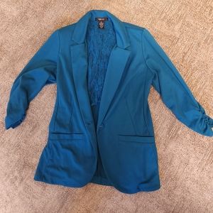 Teal stretch blazer